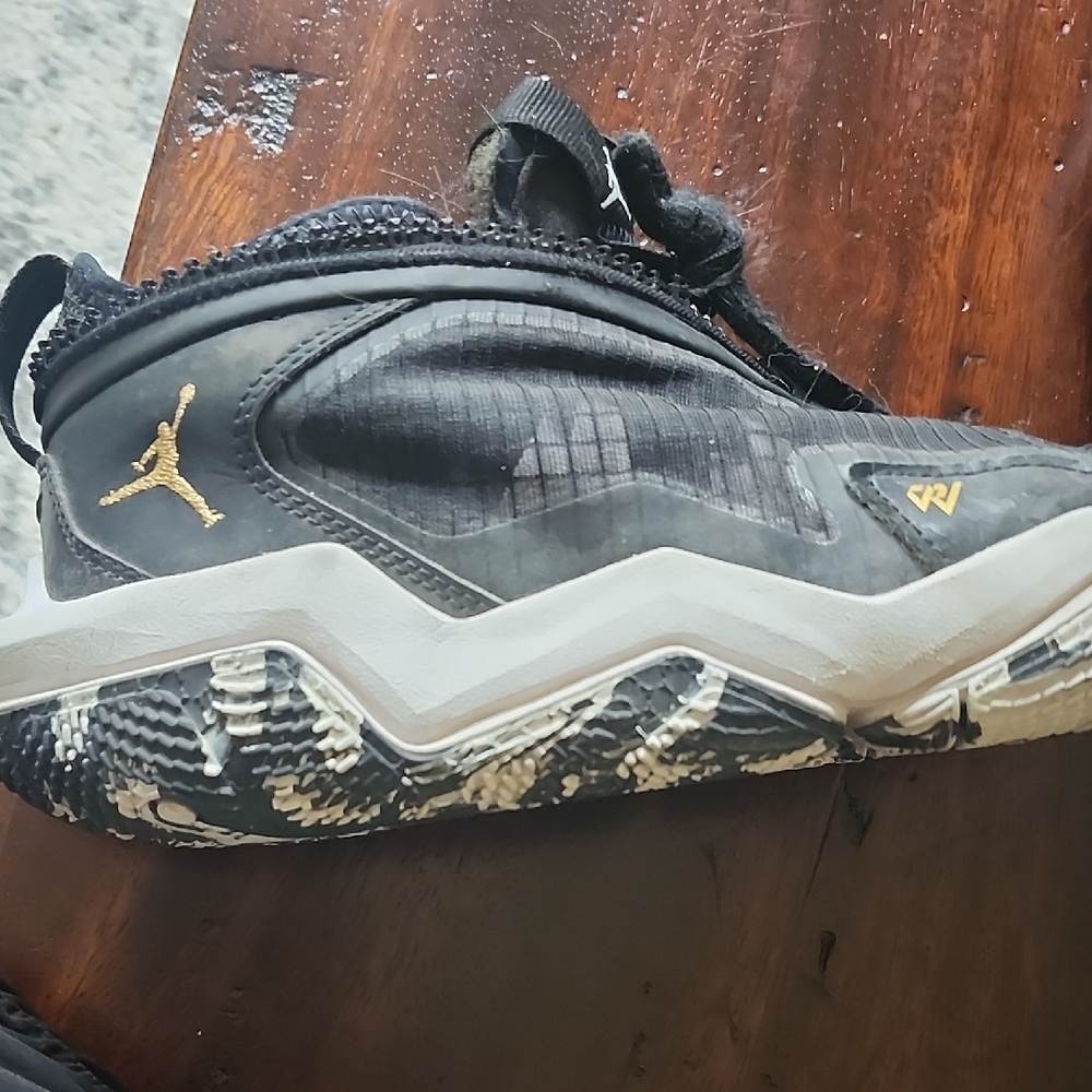 Black and Gold Athletic Sneakers